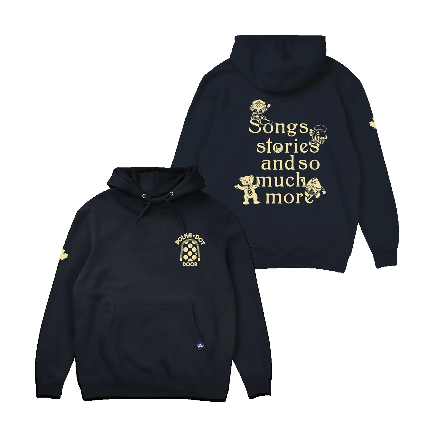 TVO Polka Dot Door Intro Hoodie - Navy sold by RetroKid