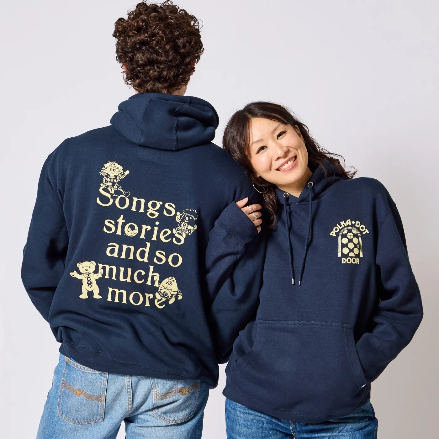 TVO Polka Dot Door Intro Hoodie - Navy sold by RetroKid product image thumbnail 2