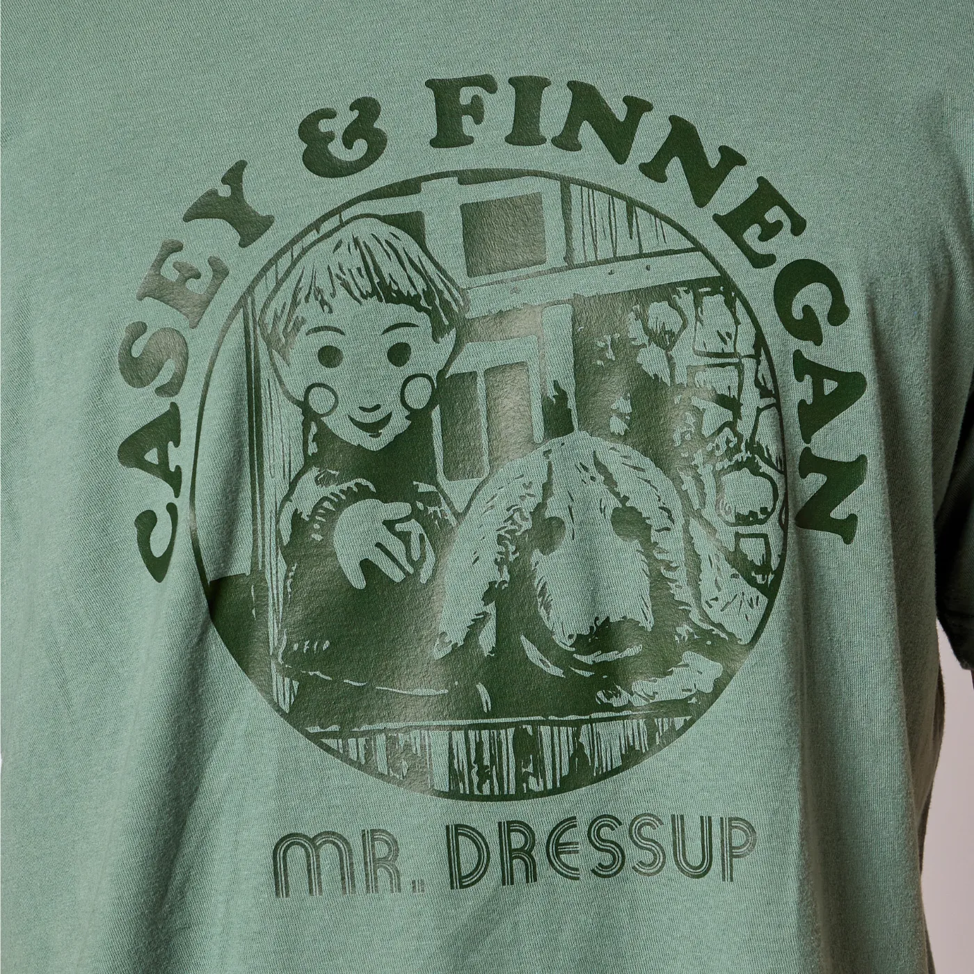 CBC Mr.Dressup Casey & Finnegan T-Shirt - Green sold by RetroKid product image thumbnail 3