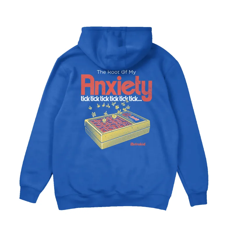 Retrokid Originals Anxiety Hoodie - Royal sold by RetroKid