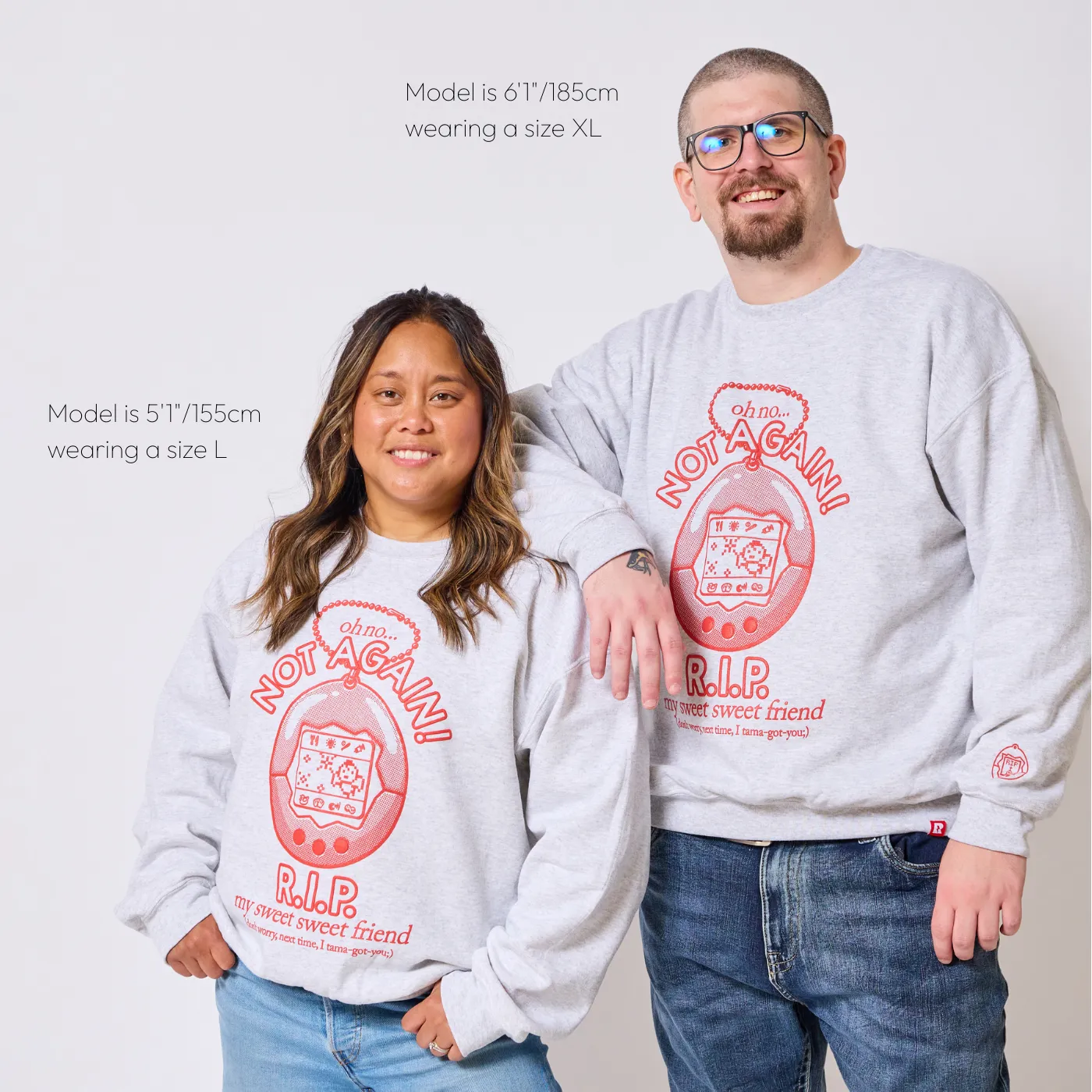 Retrokid Originals Sweet Friend Crew - Heather Grey sold by RetroKid product image thumbnail 3