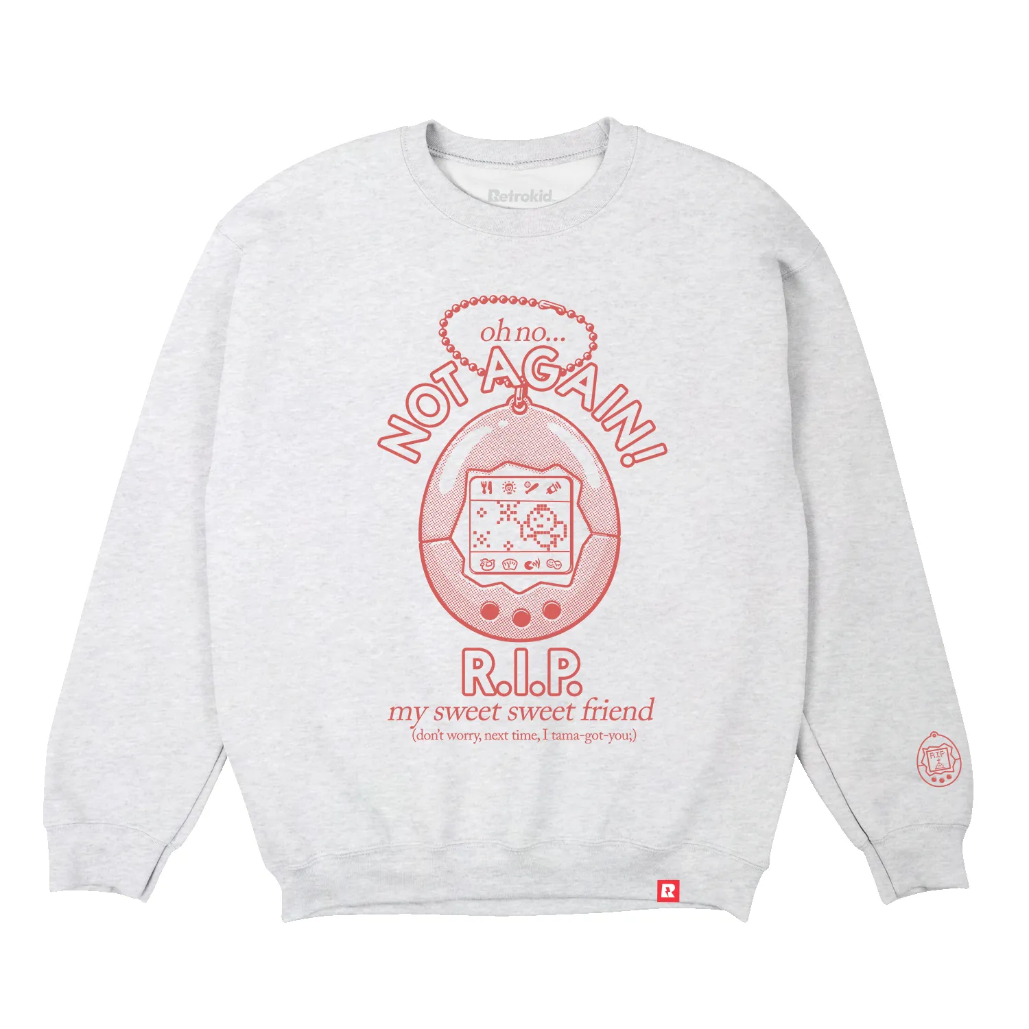 Retrokid Originals Sweet Friend Crew - Heather Grey sold by RetroKid