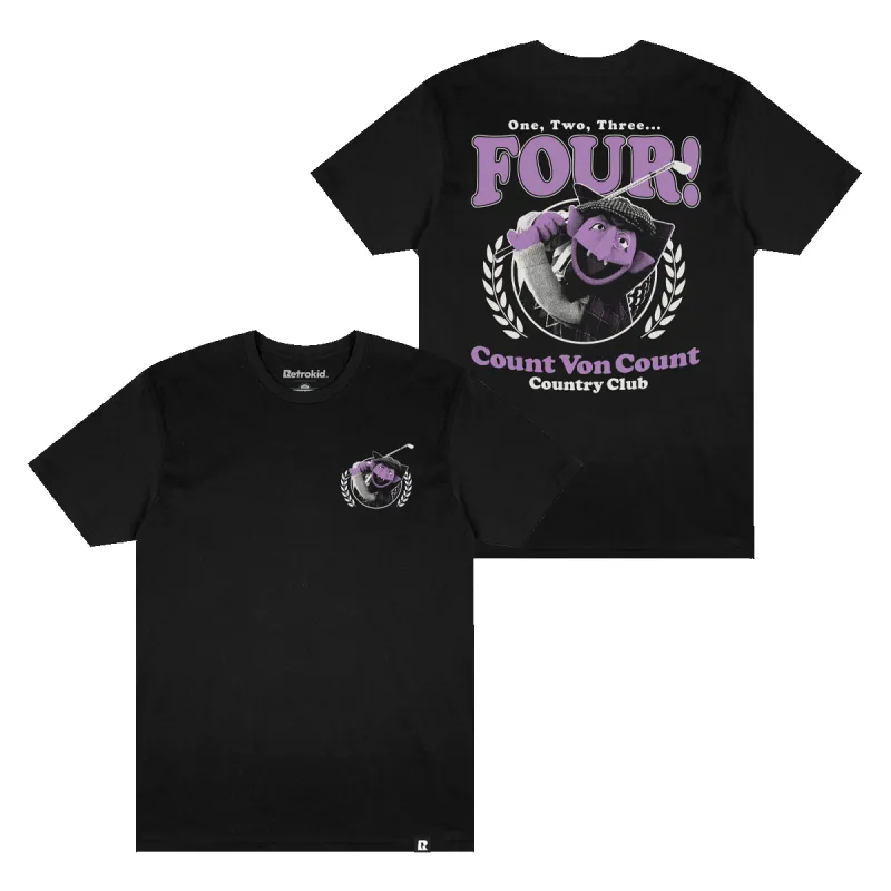 Sesame Street Count-ry Club T-shirt - Black sold by RetroKid