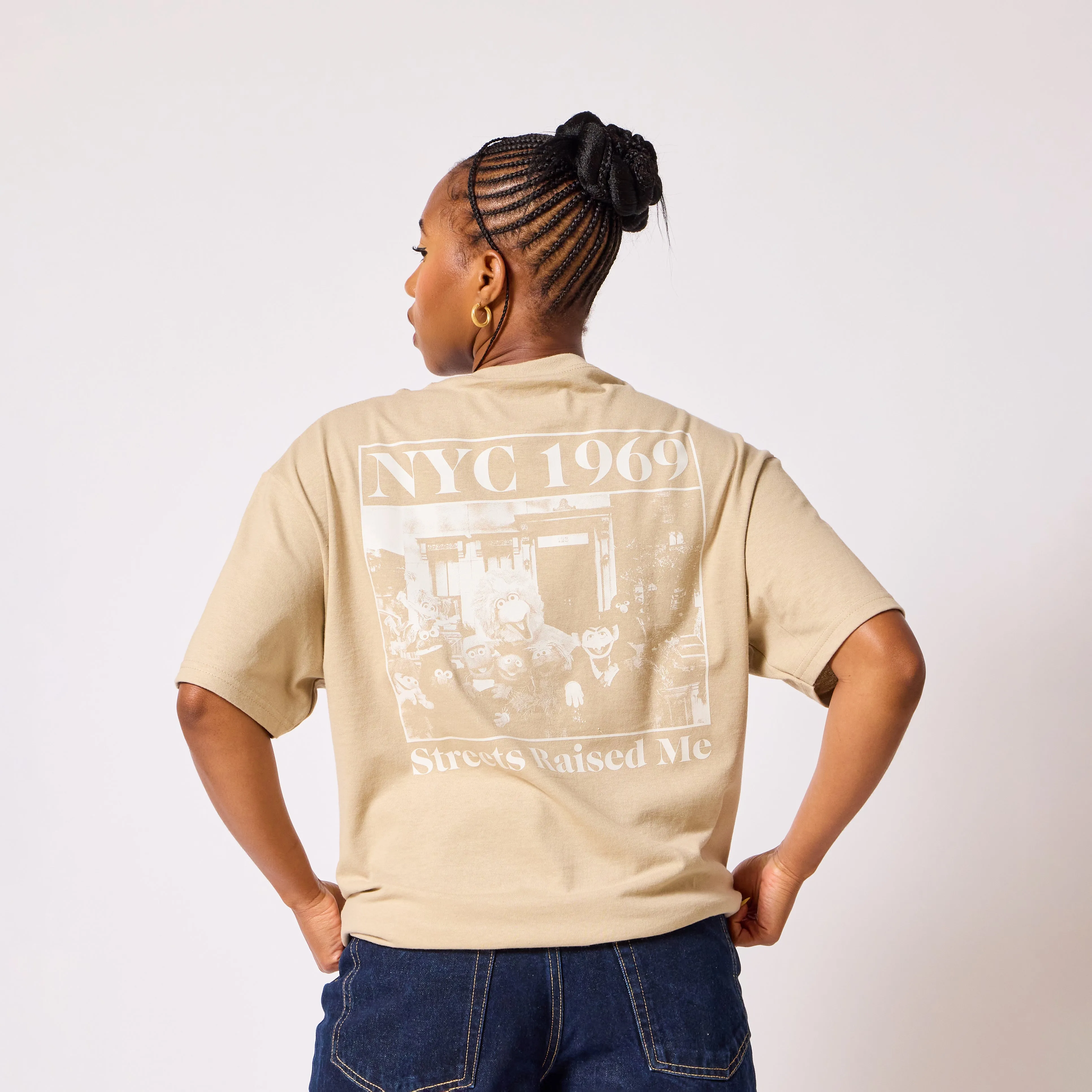 Sesame Street Raised Me T-Shirt - Sand sold by RetroKid product image thumbnail 3