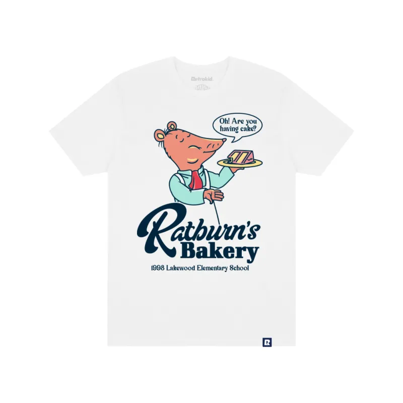 Arthur Ratburn's Bakery T-Shirt - White sold by RetroKid