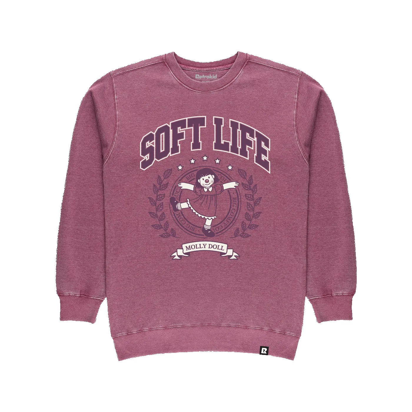 Big Comfy Couch Soft Life Crew - Vintage Berry sold by RetroKid