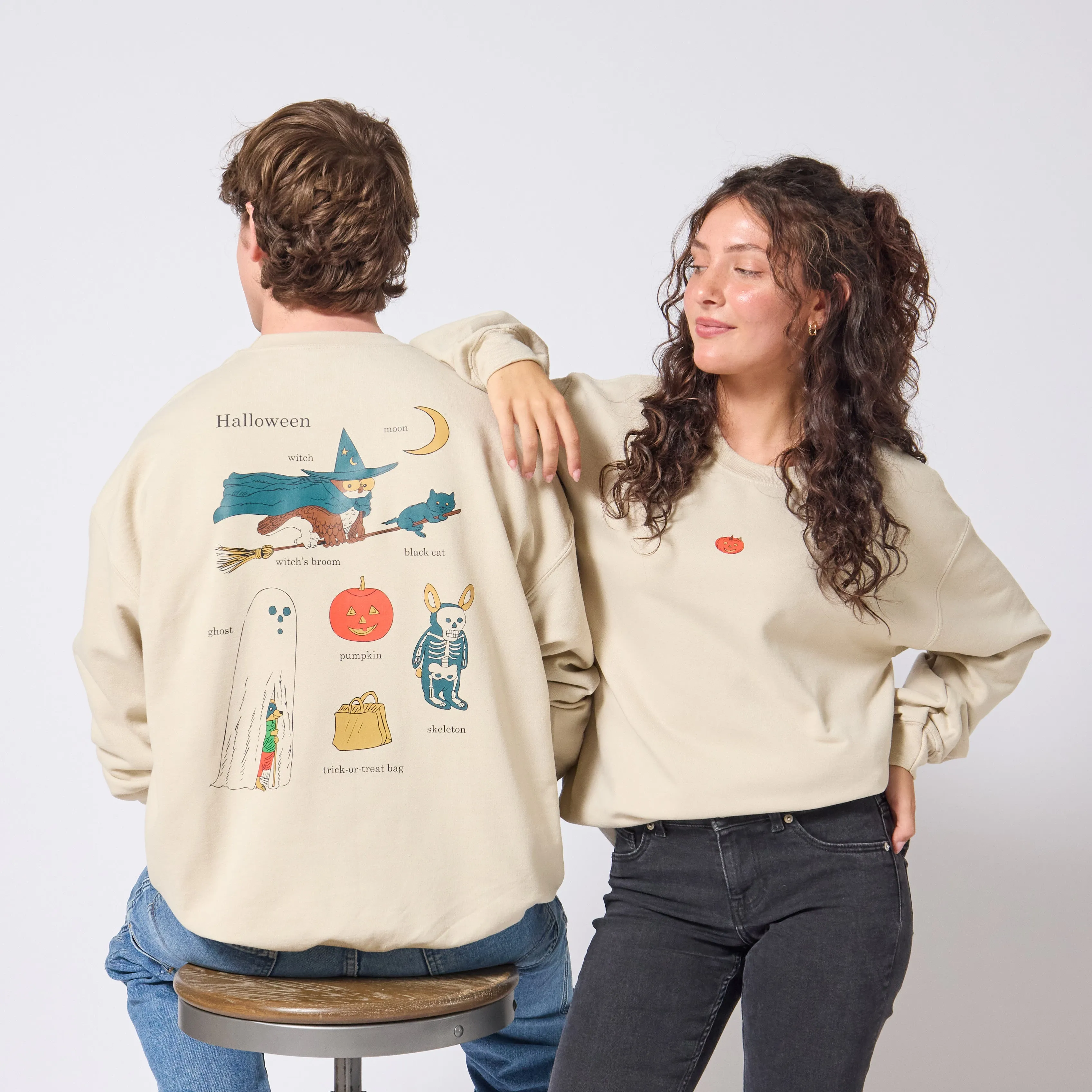 Richard Scarry Halloween Crewneck - Sand sold by RetroKid product image thumbnail 2