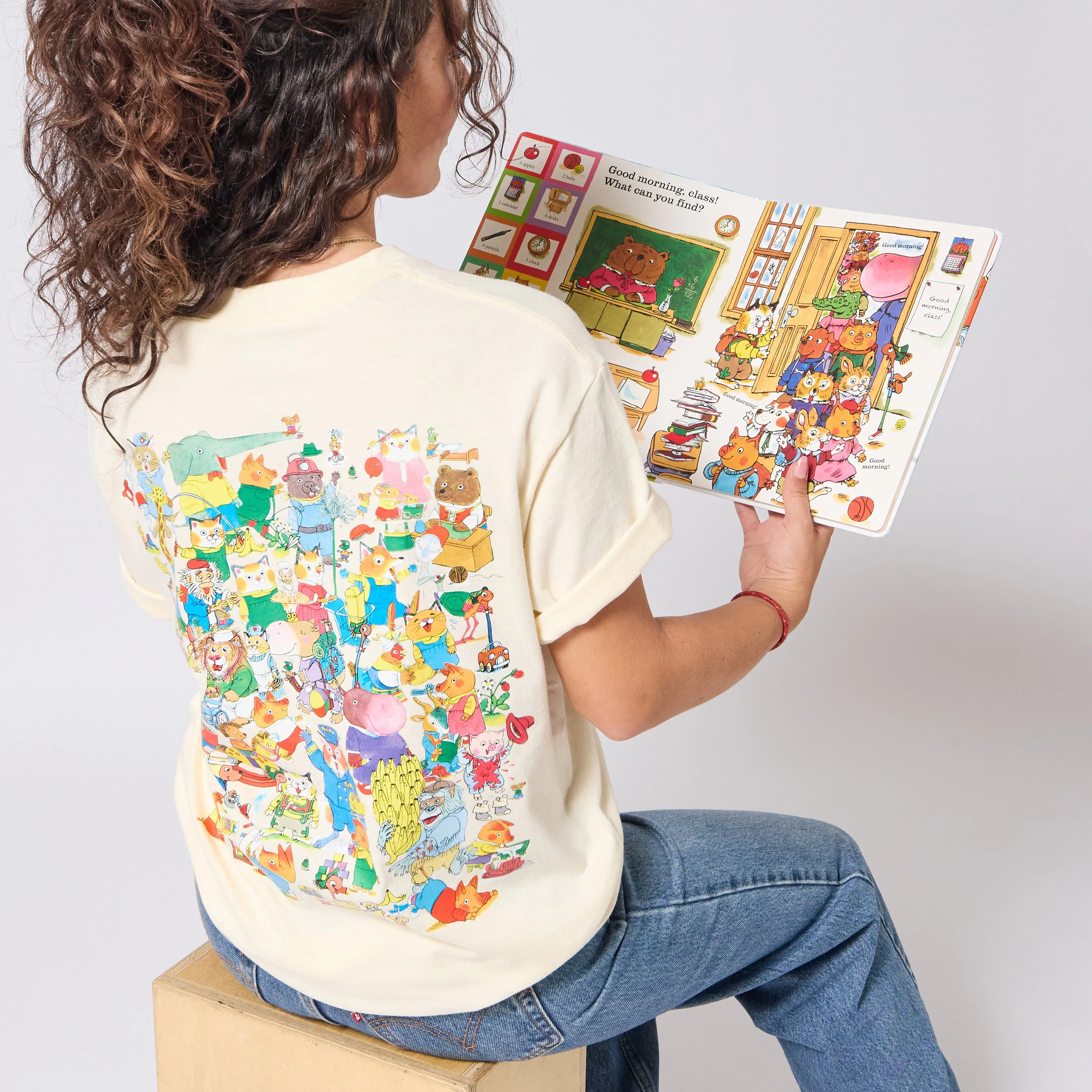 Richard Scarry Where's Goldbug T-shirt - Ivory sold by RetroKid product image thumbnail 3