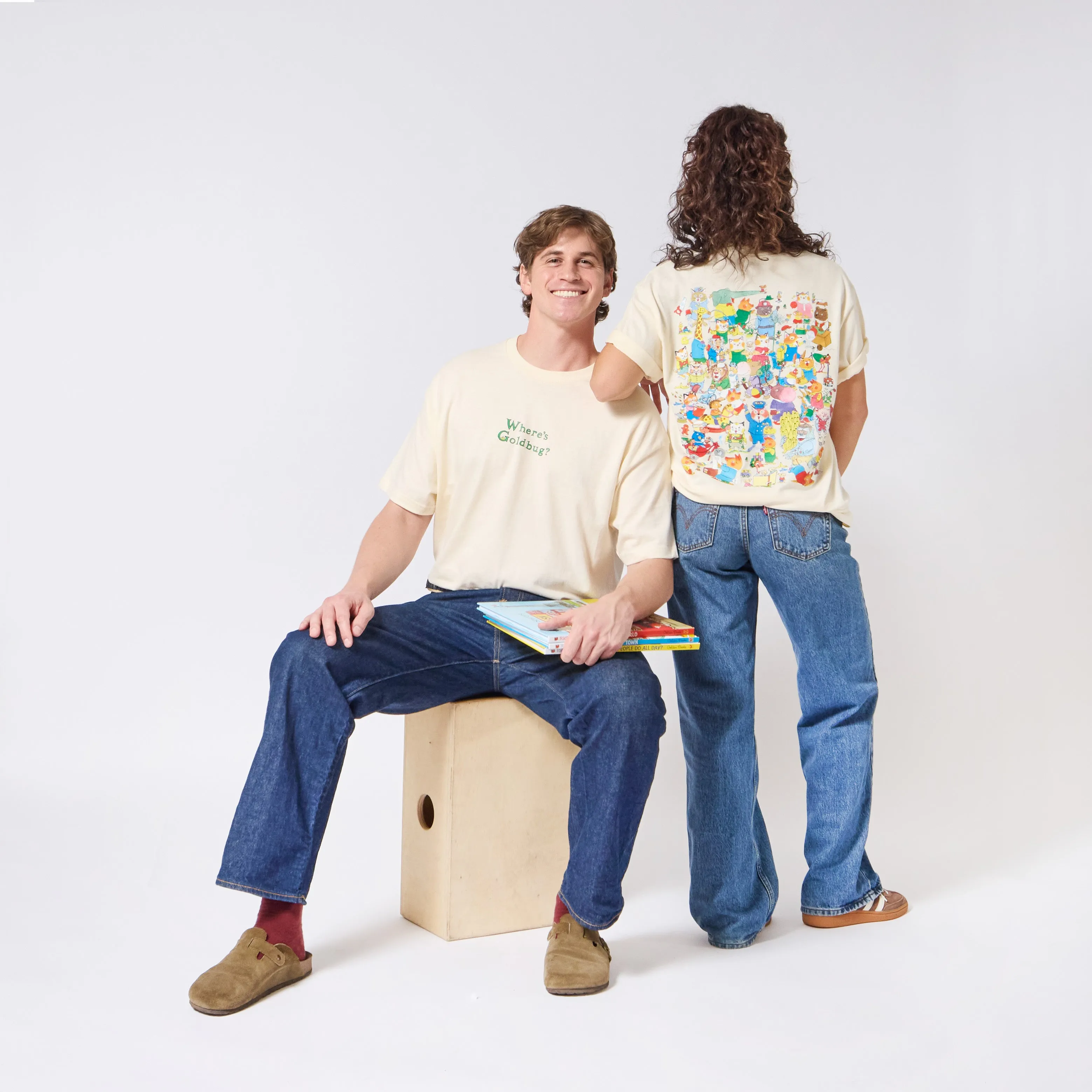 Richard Scarry Where's Goldbug T-shirt - Ivory sold by RetroKid product image thumbnail 2