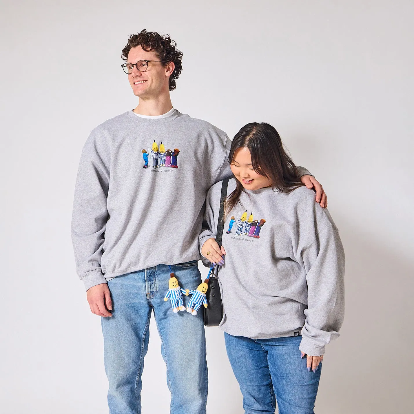 Bananas in Pyjamas Hide and Seek Crewneck - Grey sold by RetroKid product image thumbnail 2