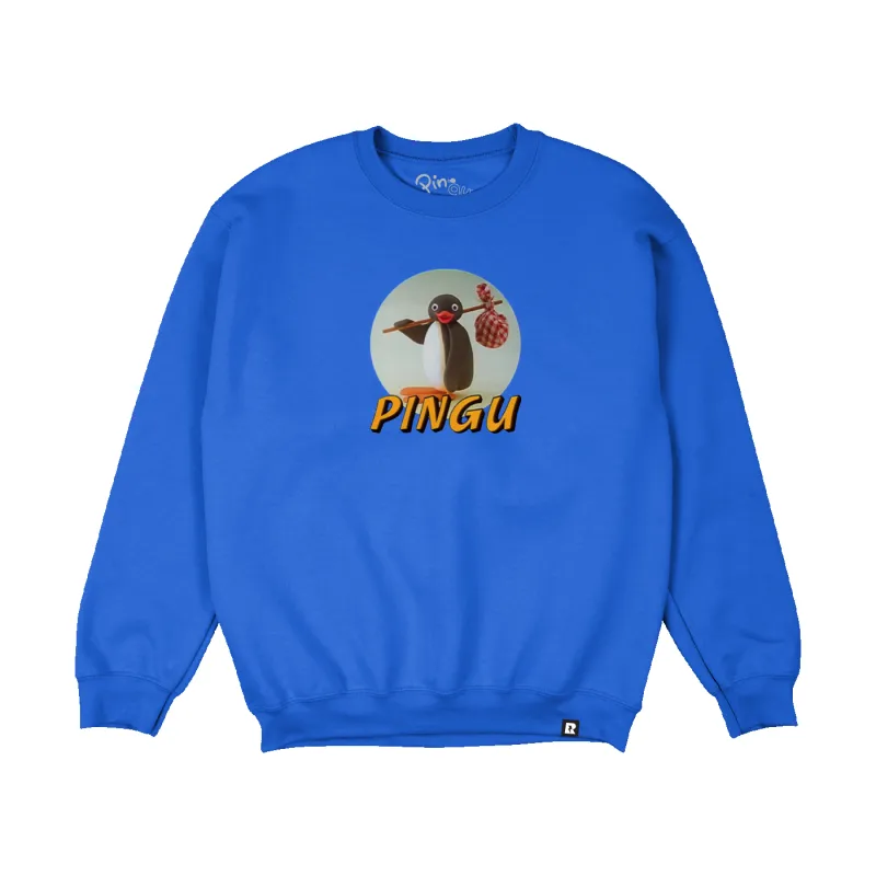 Pingu Logo Crewneck - Royal made by RetroKid
