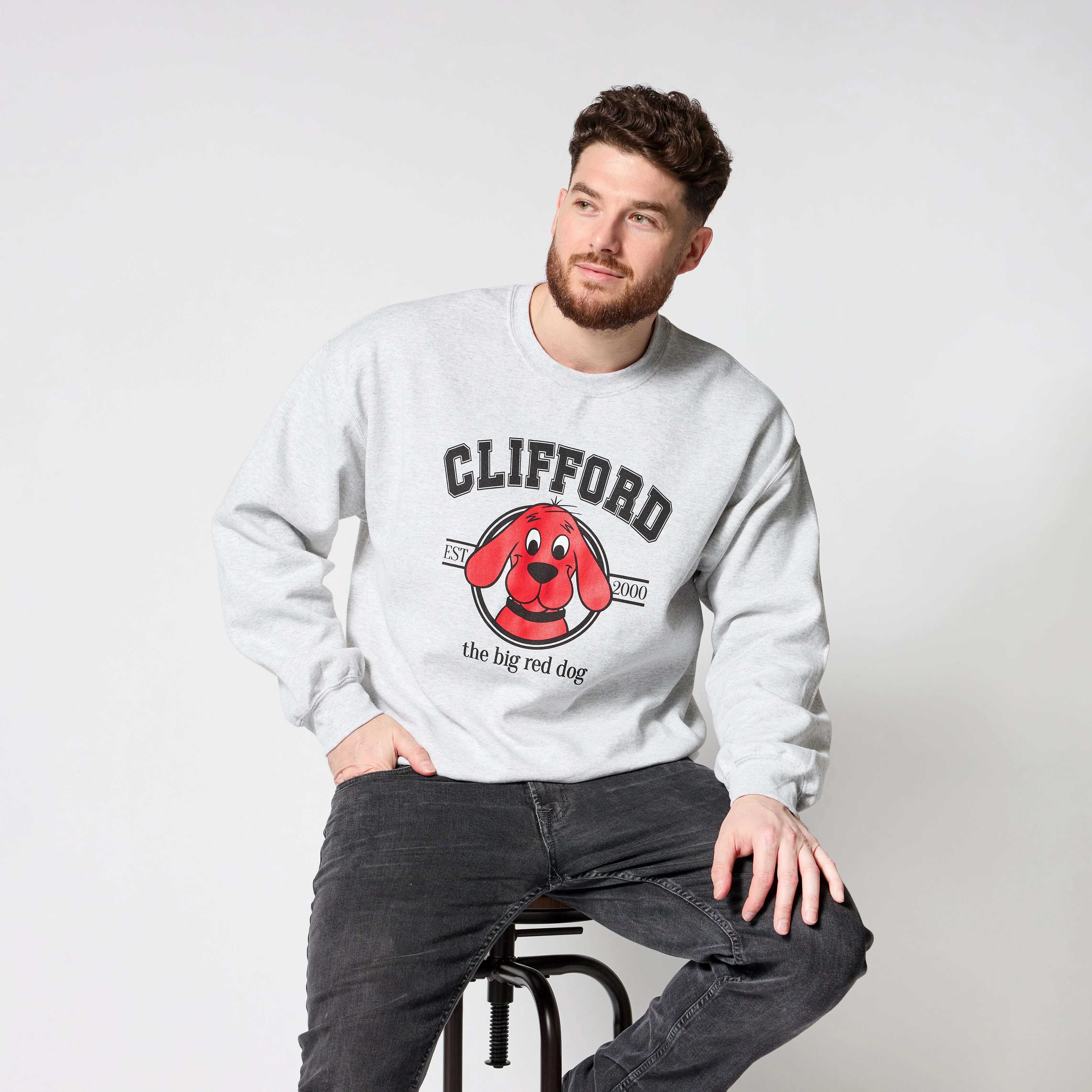 Clifford The Big Red Dog Classic Crewneck - Grey sold by RetroKid product image thumbnail 5