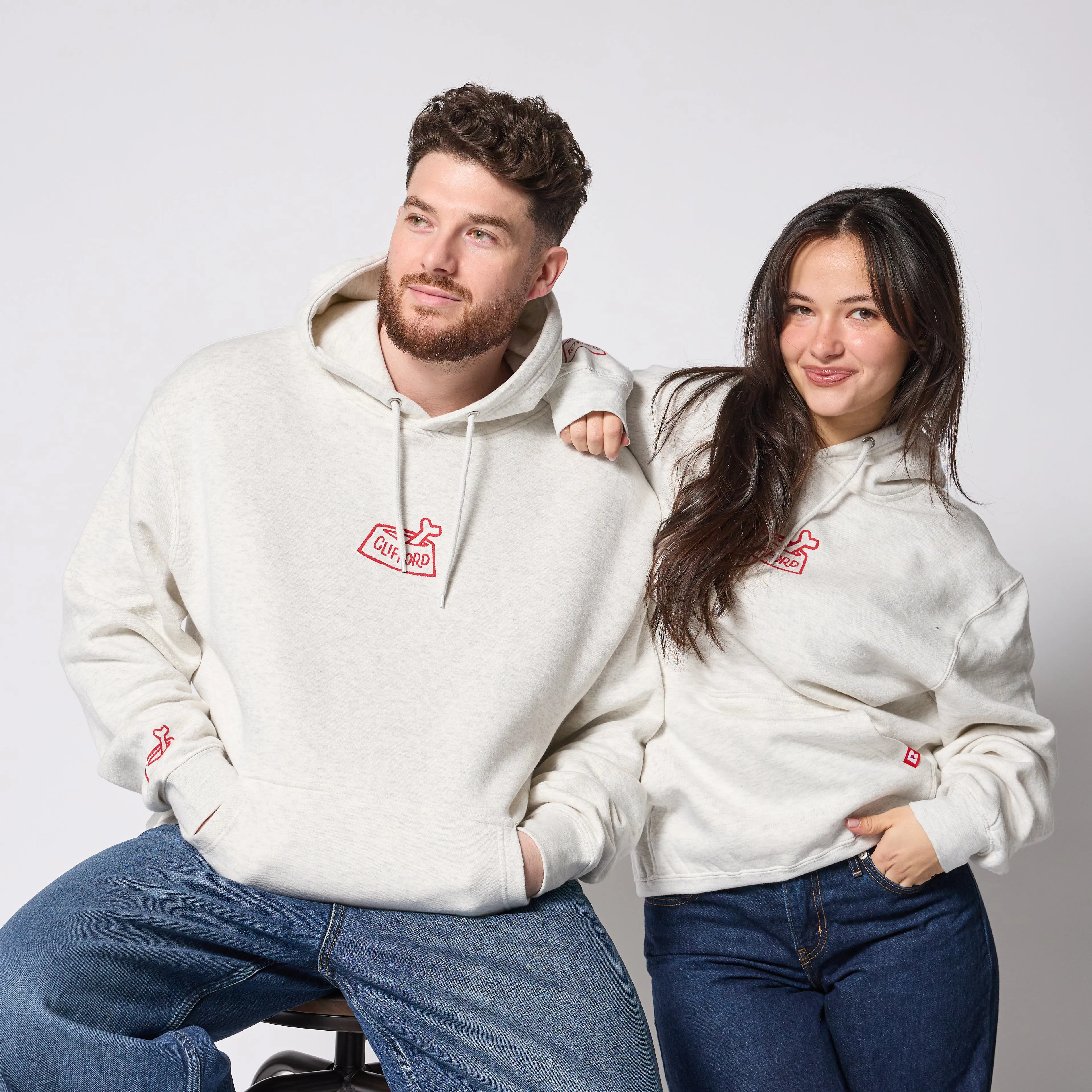 Clifford The Big Red Dog Hoodie - Oatmeal Heather sold by RetroKid product image thumbnail 2