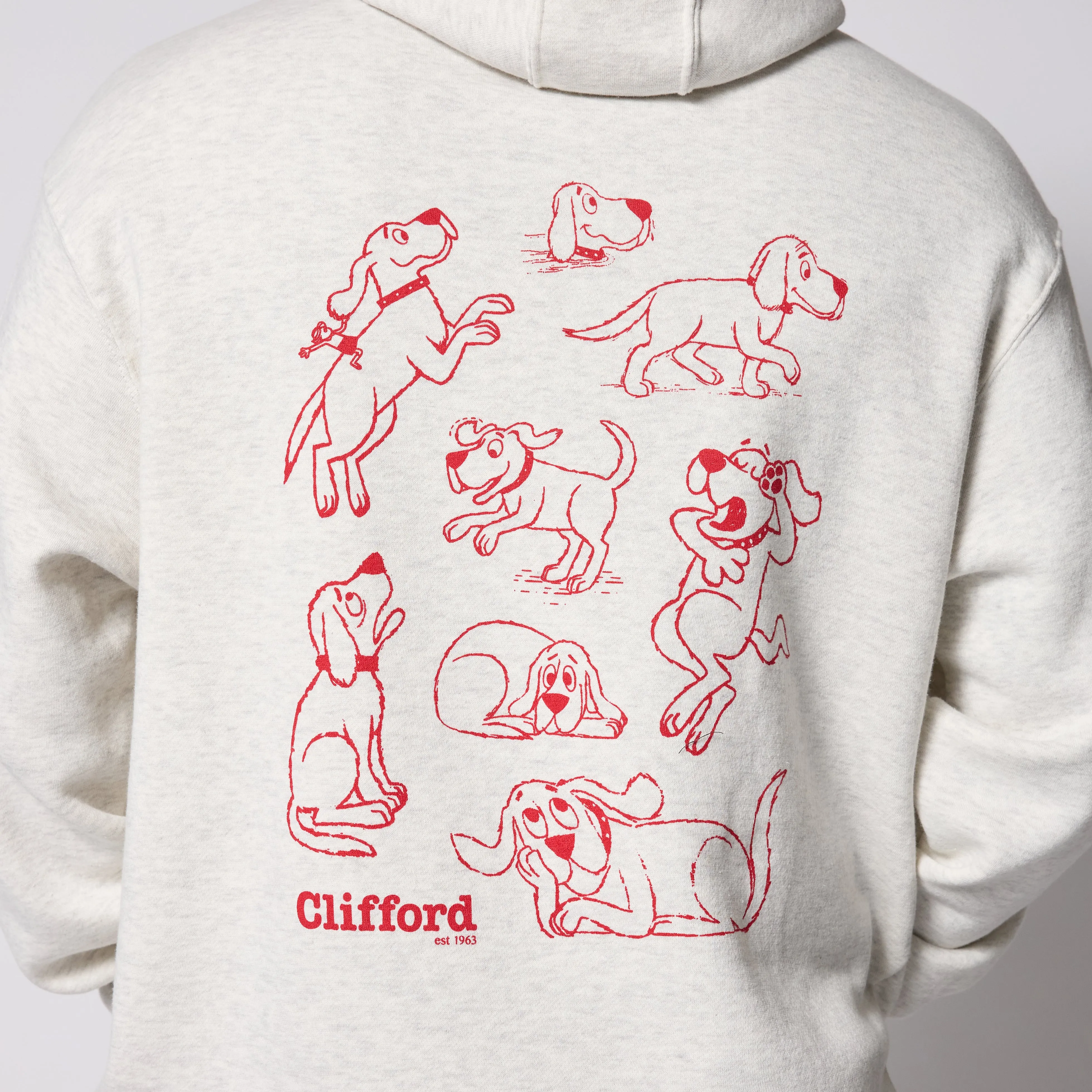 Clifford The Big Red Dog Hoodie - Oatmeal Heather sold by RetroKid product image thumbnail 3