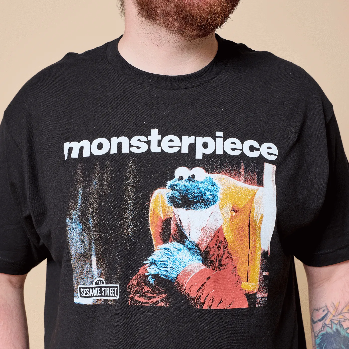Sesame Street Monsterpiece T-Shirt - Black sold by RetroKid product image thumbnail 3