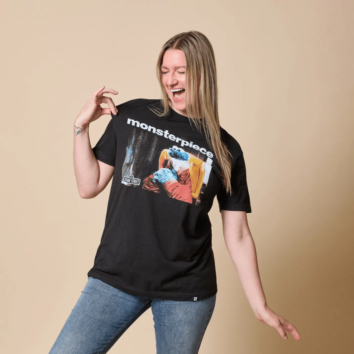 Sesame Street Monsterpiece T-Shirt - Black sold by RetroKid product image thumbnail 2