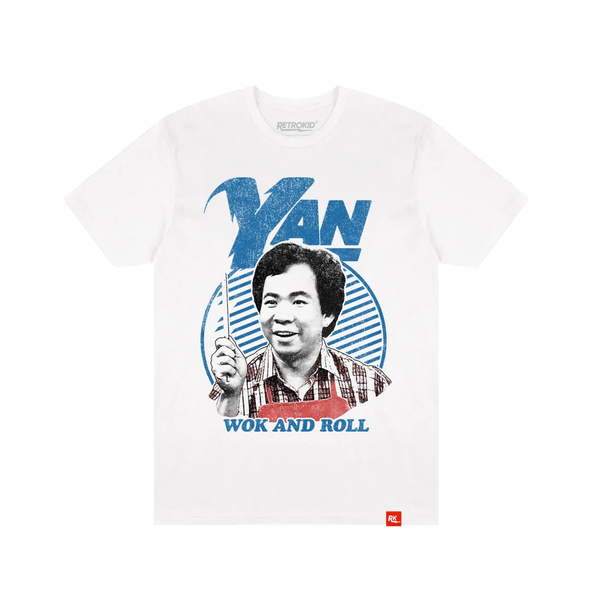 Wok With Yan Wok & Roll T-Shirt - White sold by RetroKid