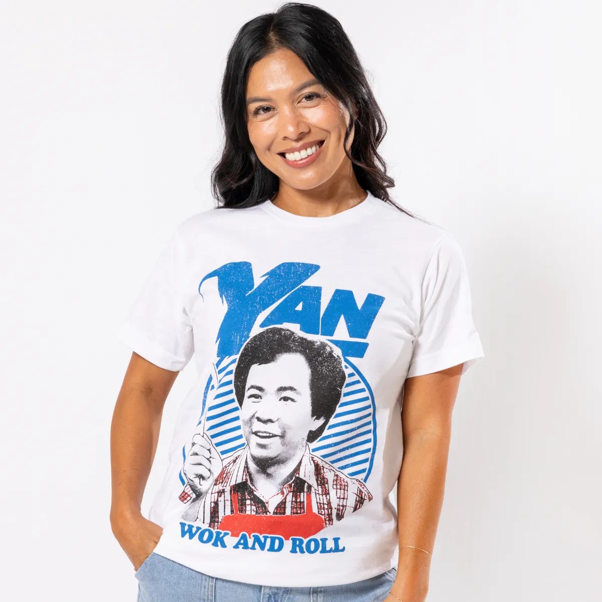 Wok With Yan Wok & Roll T-Shirt - White sold by RetroKid product image thumbnail 2