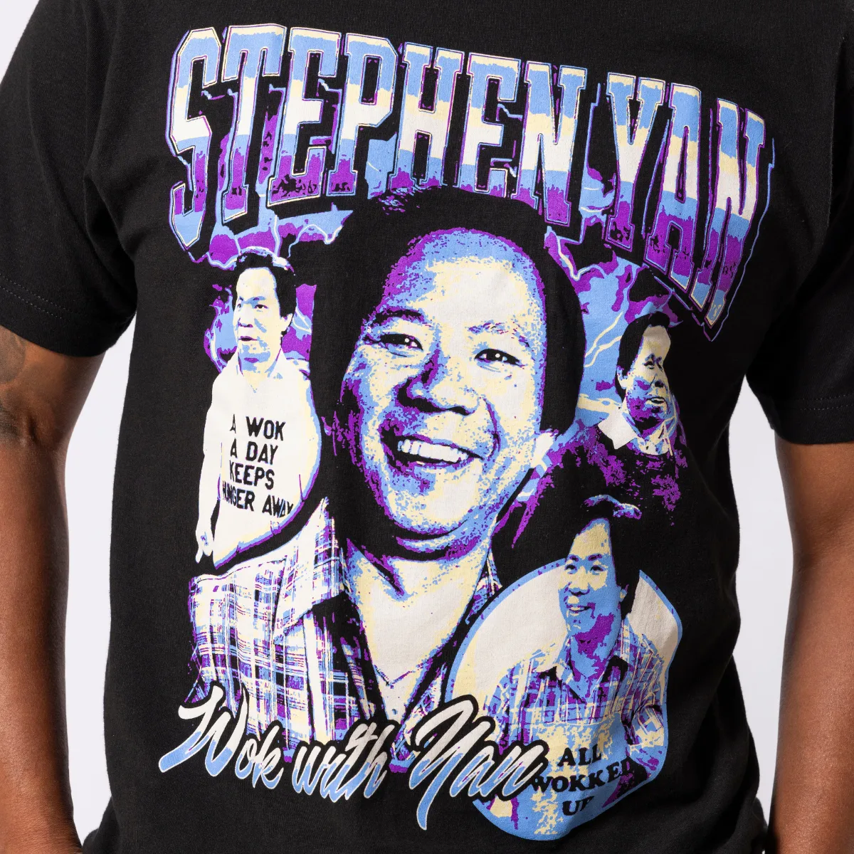 Wok With Yan Hard Wok T-Shirt - Black sold by RetroKid product image thumbnail 3