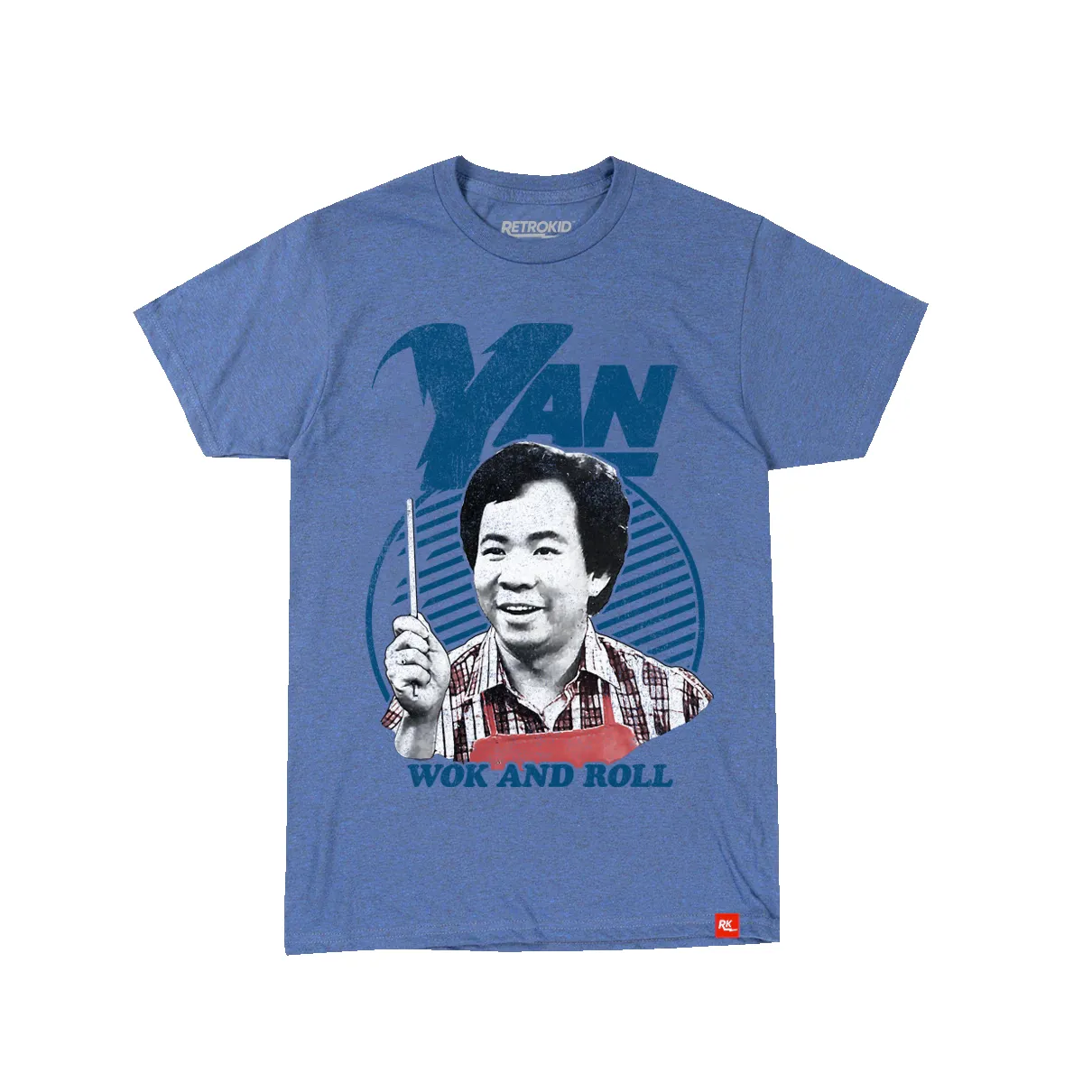 Wok With Yan Wok & Roll T-Shirt - Heather Royal sold by RetroKid