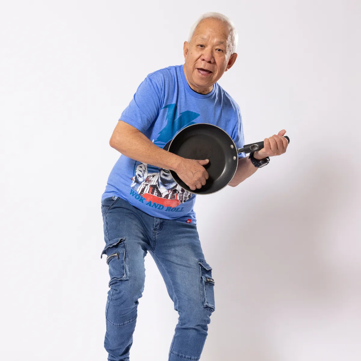 Wok With Yan Wok & Roll T-Shirt - Heather Royal sold by RetroKid product image thumbnail 2