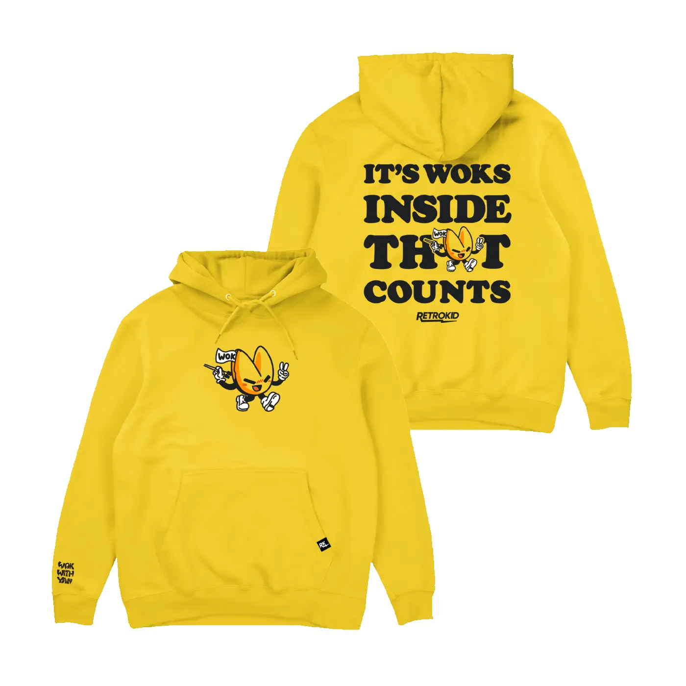 Wok With Yan Good Fortune Hoodie - Canary sold by RetroKid