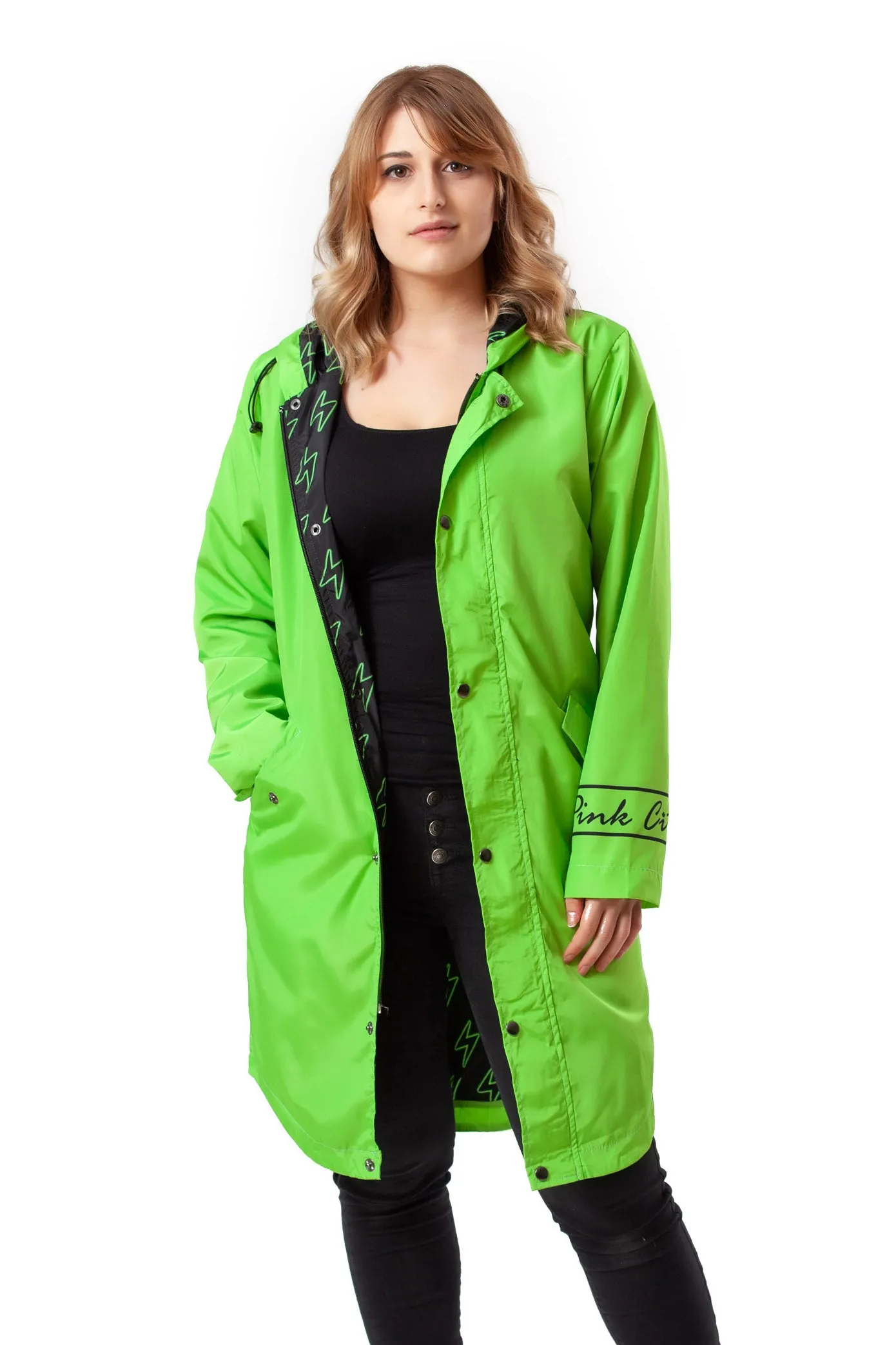 "STORM" rain coat (green) sold by Pink City product image thumbnail 3