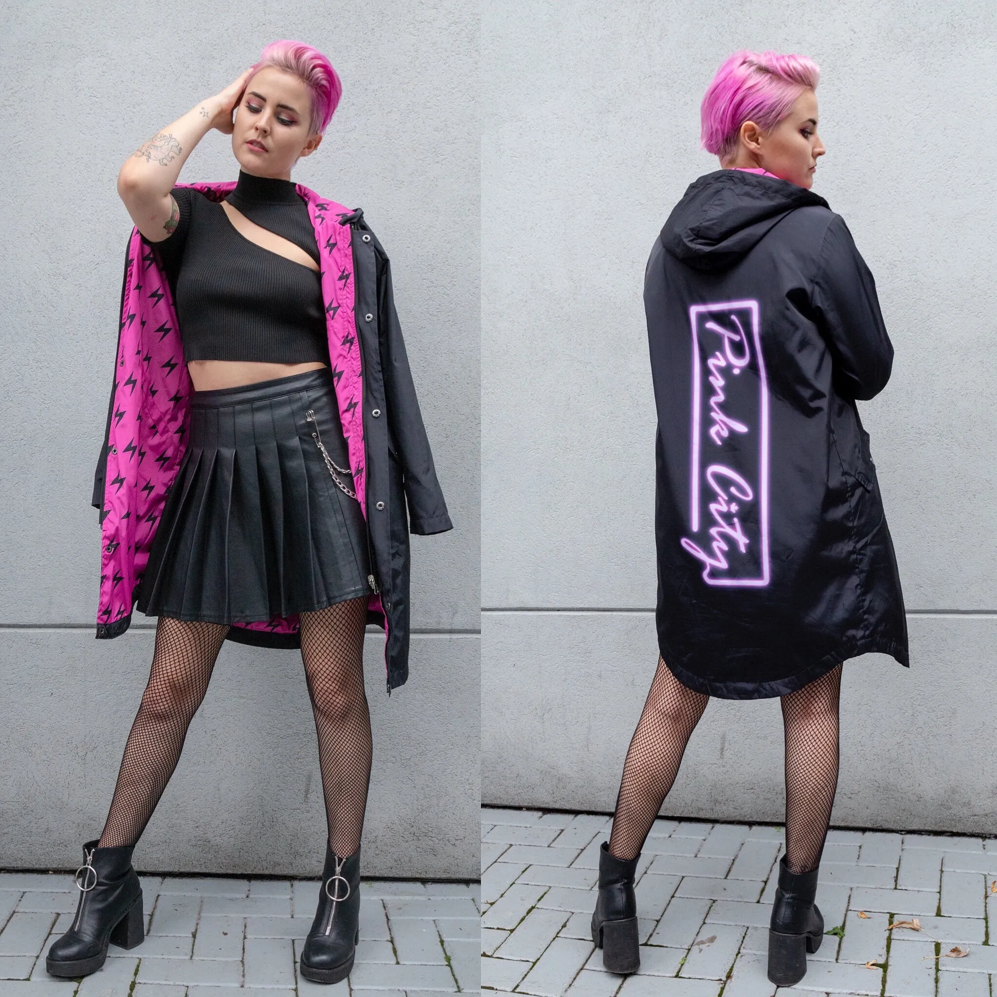 "NEON" rain coat sold by Pink City product image thumbnail 5