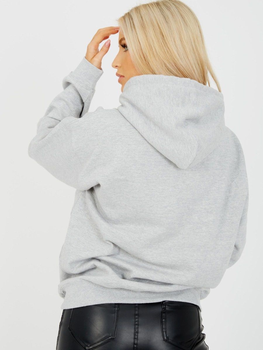 Saema Glittered Dragon Fleeced Hoodie In Grey sold by Vivichi product image thumbnail 3