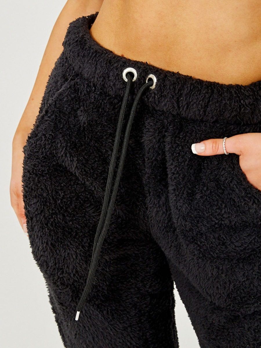 Grace Teddy Bear Borg Jogger In Black sold by Vivichi product image thumbnail 5