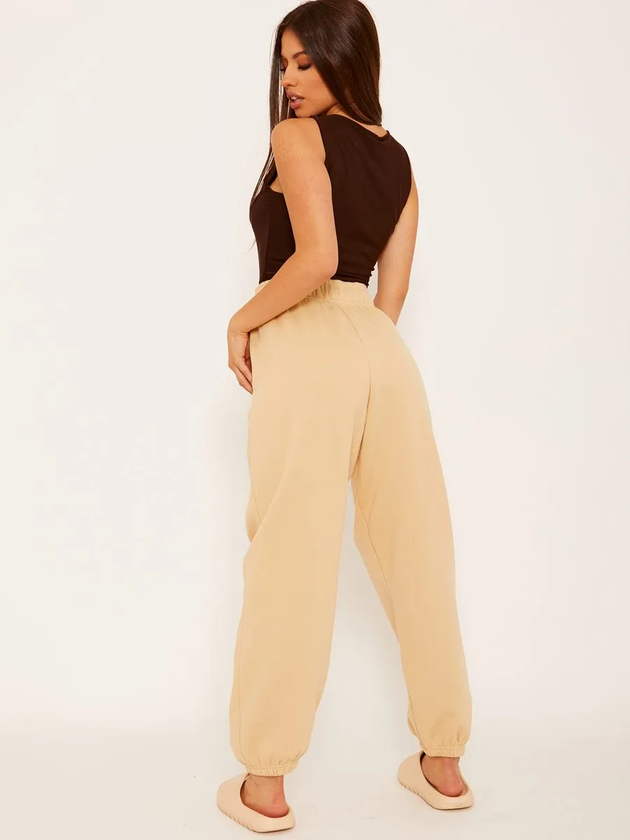 Barbara Oversized Fleeced Joggers In Stone sold by Vivichi product image thumbnail 5