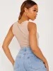 Dorian Slinky Cropped Vest Top In Stone sold by Vivichi
