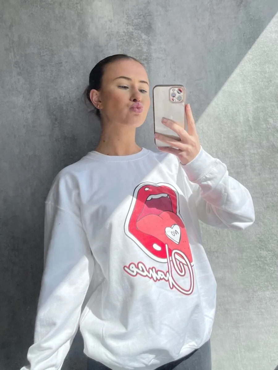 Emilly No Chance Graphic Sweatshirt Jumper In White sold by Vivichi product image thumbnail 2