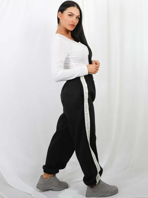 *PREORDER* Vivichi Oversized Fleece Joggers In Black sold by Vivichi