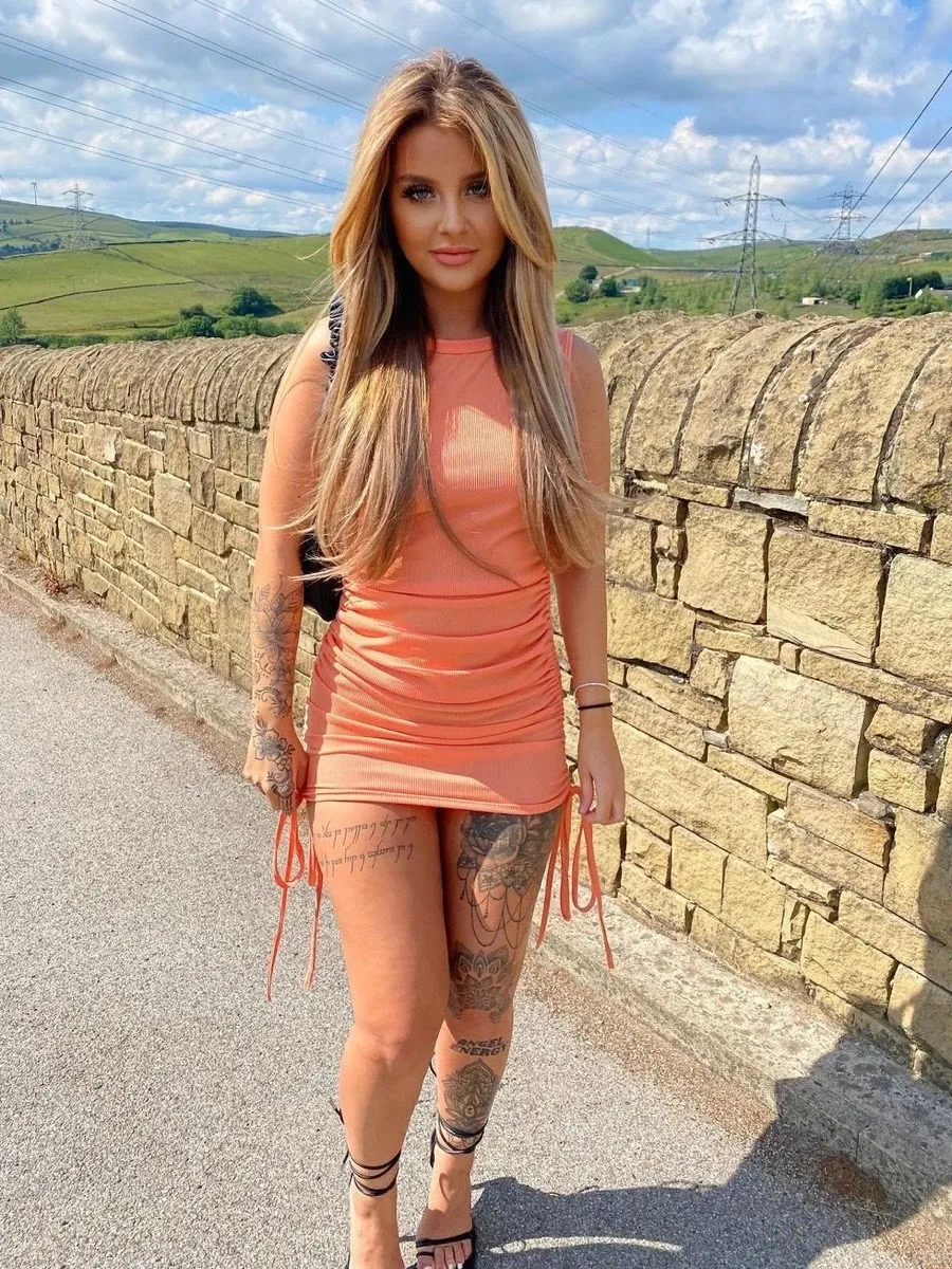 Silvana Sleeveless Ribbed Ruched Dress In Coral sold by Vivichi product image thumbnail 4