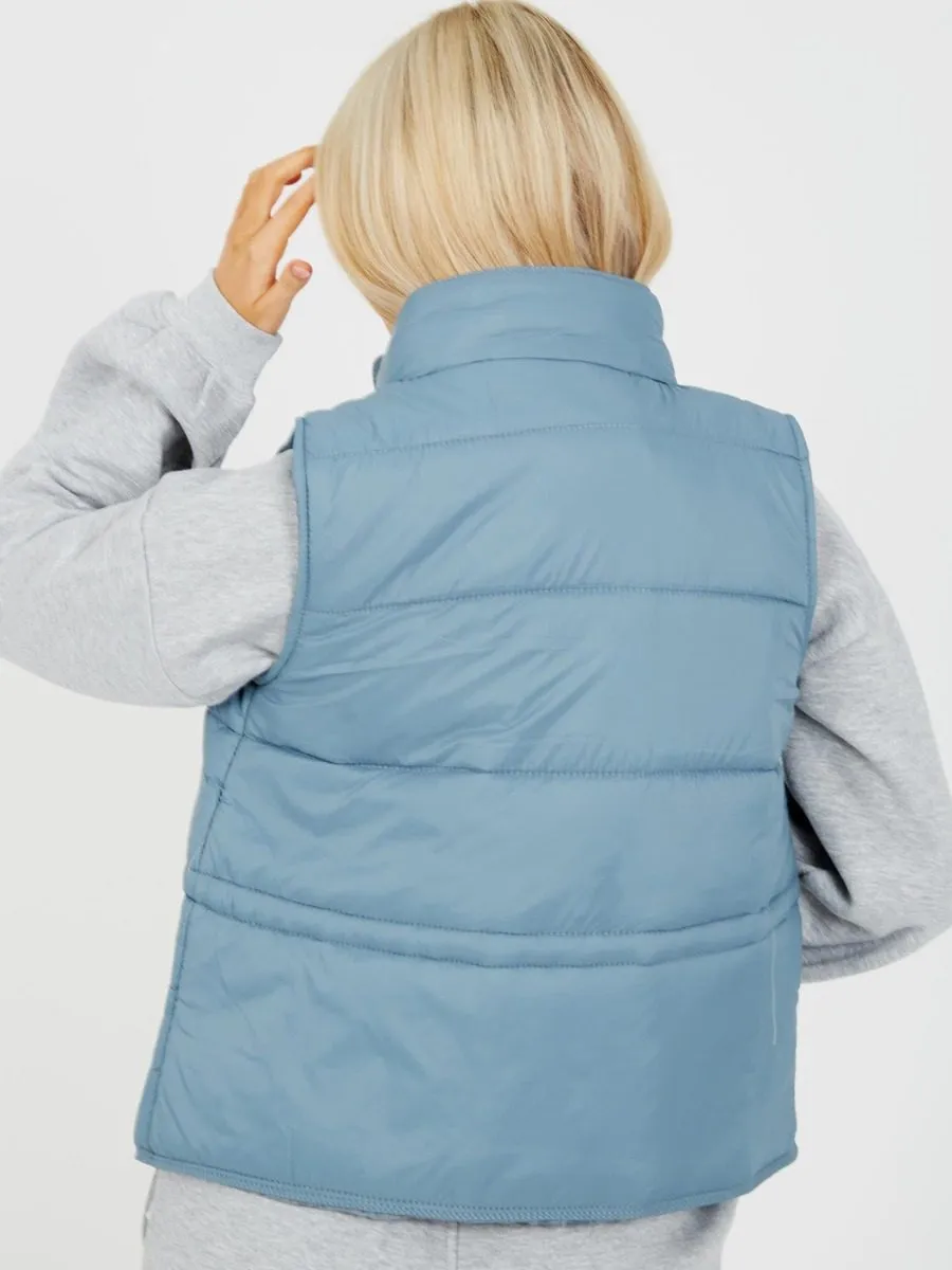 Erinn Padded Gilet Waistcoat In Grey sold by Vivichi product image thumbnail 3