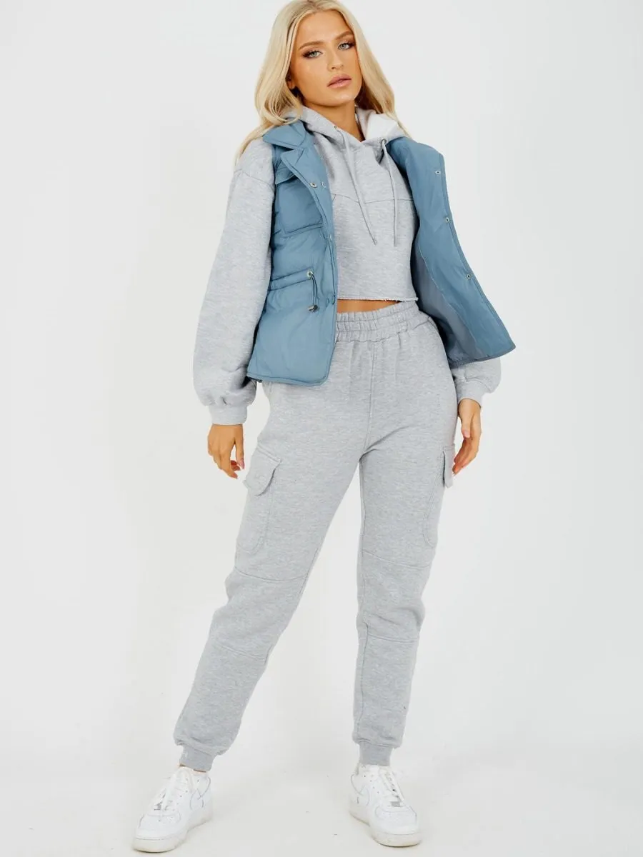 Erinn Padded Gilet Waistcoat In Grey sold by Vivichi product image thumbnail 2