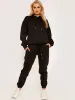 Haley Oversized Hoodie & Jogger Fleeced Co-ord In Black sold by Vivichi