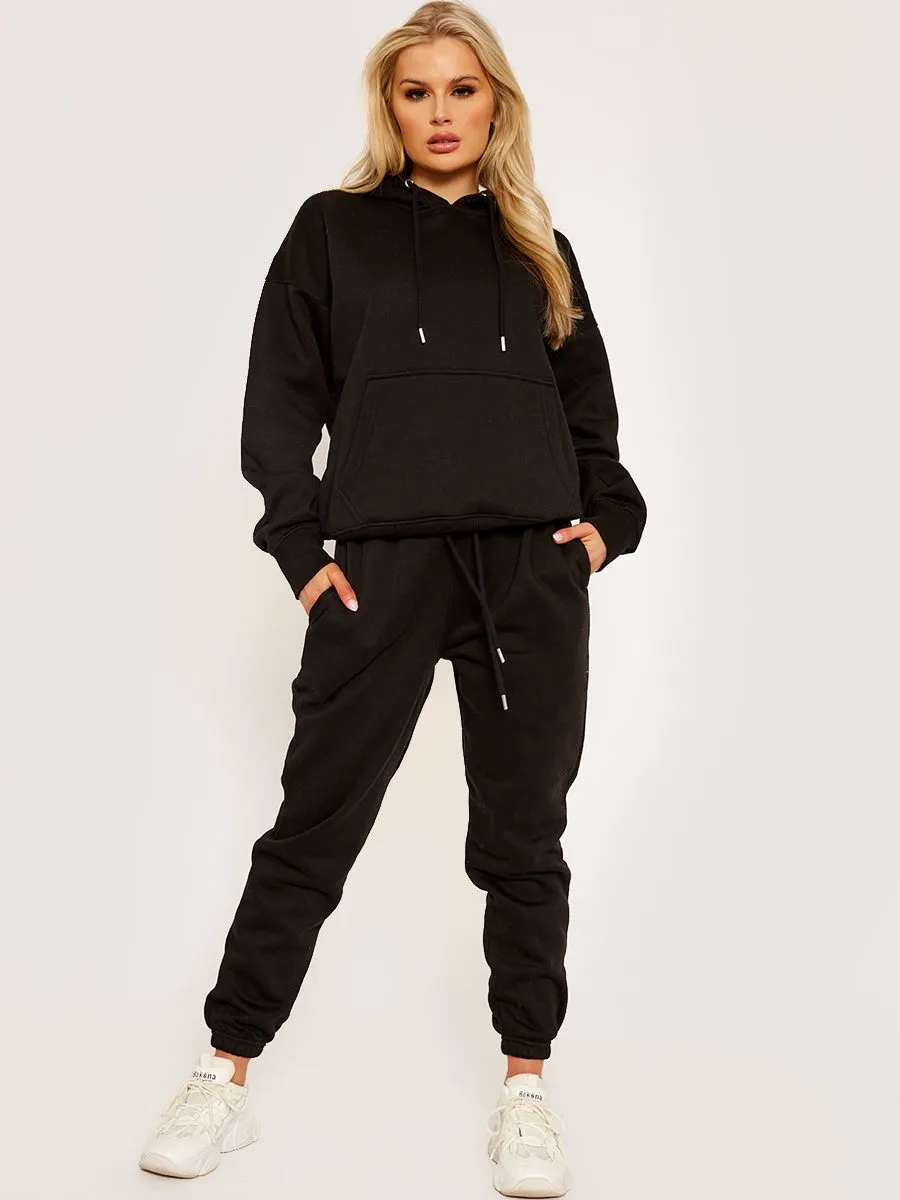 Haley Oversized Hoodie & Jogger Fleeced Co-ord In Black sold by Vivichi product image thumbnail 2