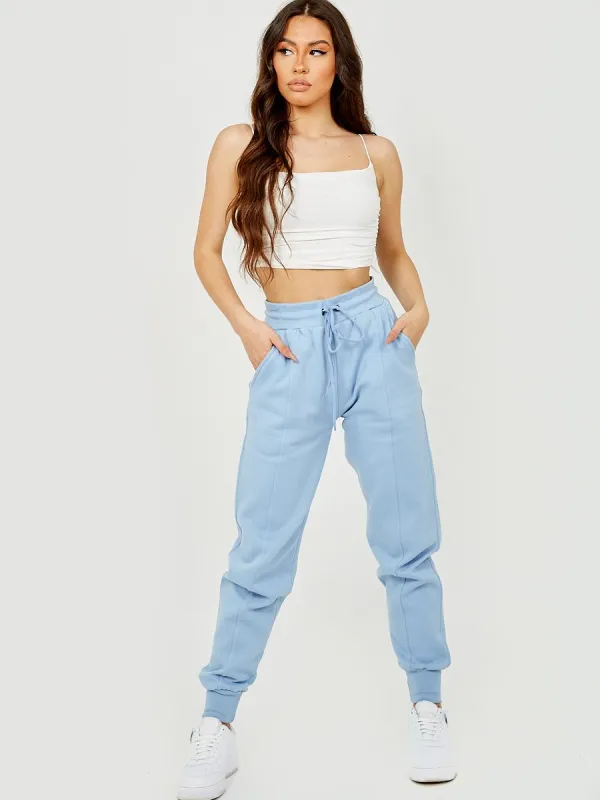 Rosana Seam-Detail Fleece Jogger In Blue sold by Vivichi