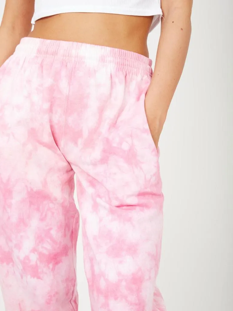 Barbara Tie-Dye Oversized Fleece Joggers In Pink sold by Vivichi product image thumbnail 3