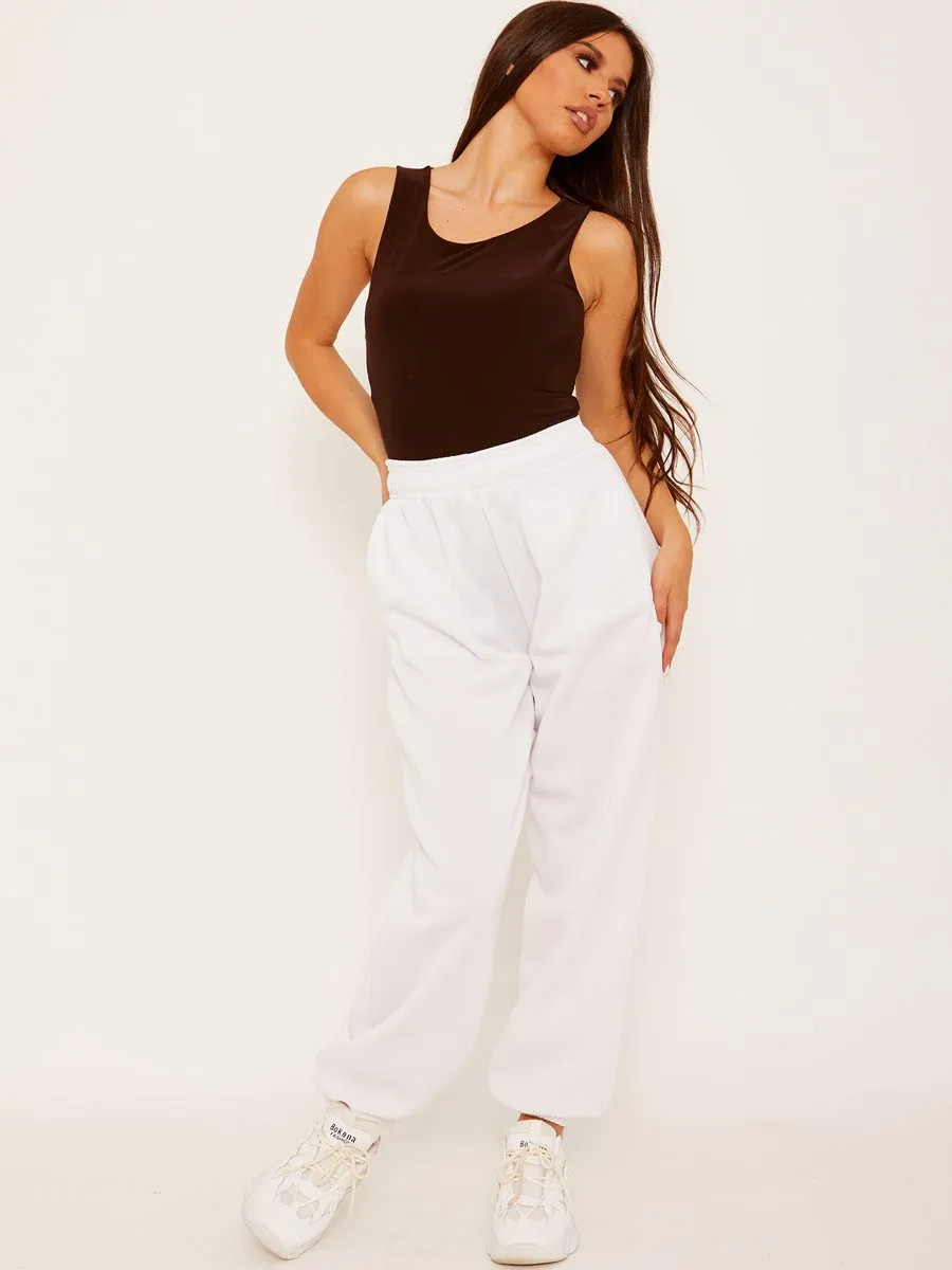 Barbara Oversized Fleeced Joggers In White sold by Vivichi product image thumbnail 2