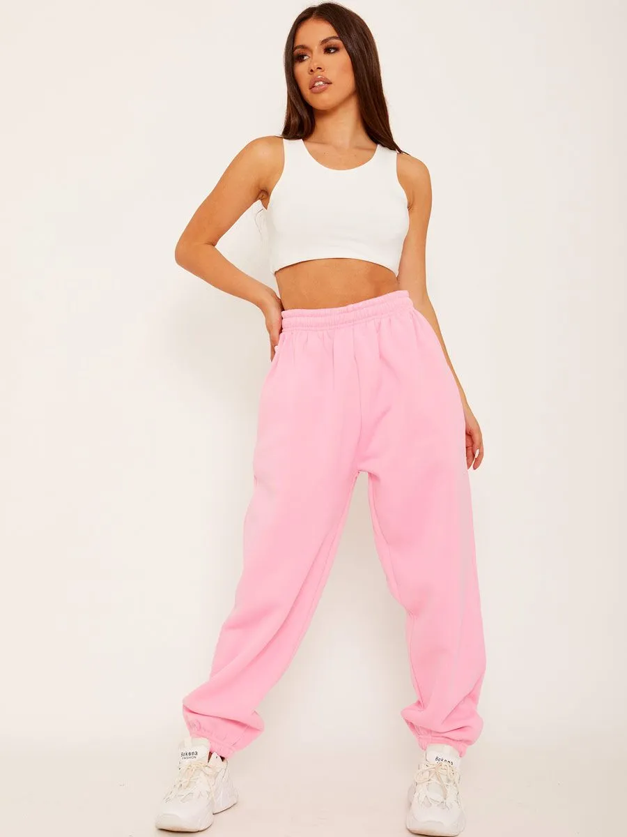 Barbara Oversized Fleeced Joggers In Pink sold by Vivichi product image thumbnail 4