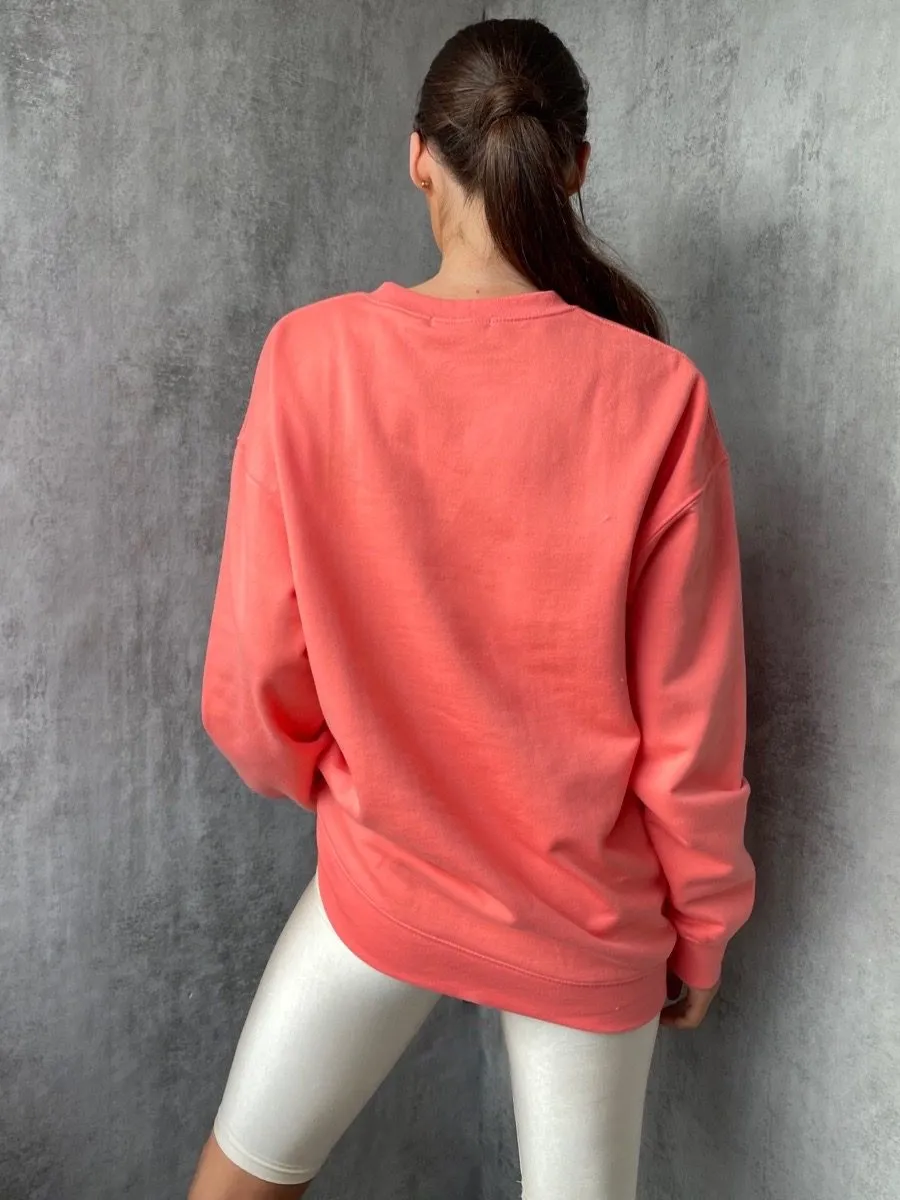 Simonne Plain Sweatshirt Jumper In Coral sold by Vivichi product image thumbnail 3