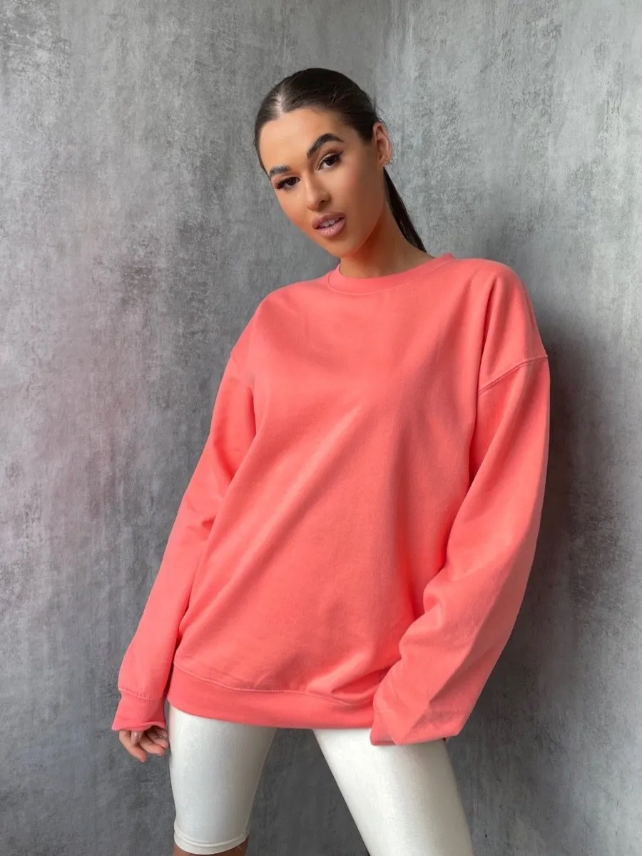 Simonne Plain Sweatshirt Jumper In Coral sold by Vivichi product image thumbnail 2