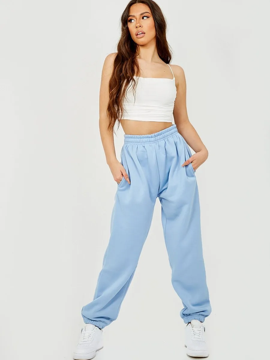 Barbara Oversized Fleeced Joggers In Blue sold by Vivichi product image thumbnail 5