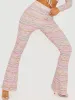 Tasha Multi Coloured Flared Trouser In Pink sold by Vivichi