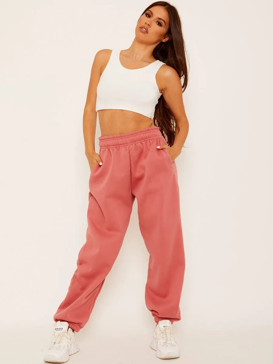 Barbara Oversized Fleece Joggers In Rose Gold sold by Vivichi product image thumbnail 4