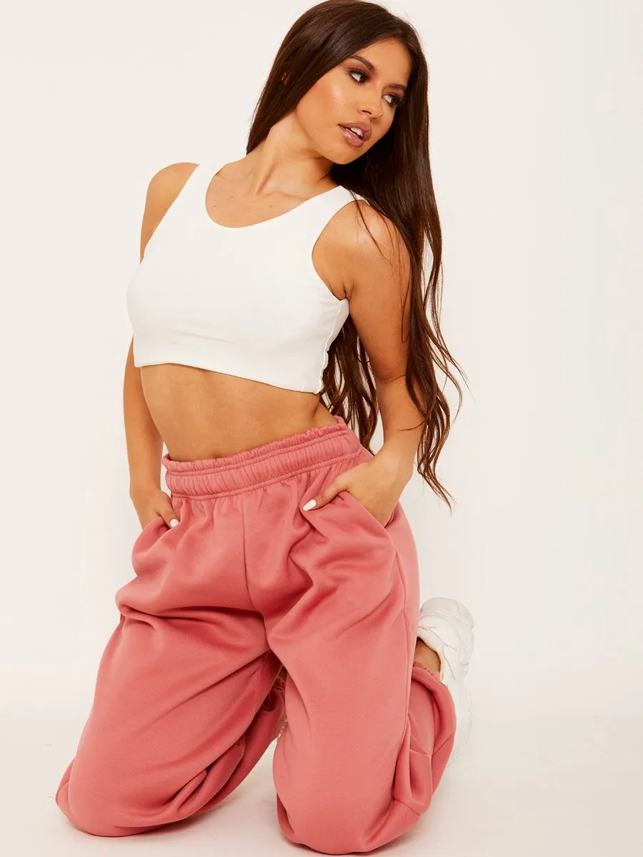Barbara Oversized Fleece Joggers In Rose Gold sold by Vivichi product image thumbnail 3