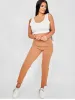Jannah Pleated Panel High Waist Trouser In Camel sold by Vivichi